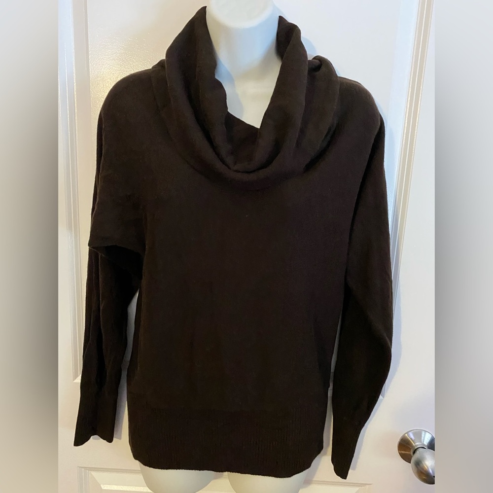 Lauren Ralph Lauren Dark Brown Turtleneck Sweater Cotton Blend Soft Size Large